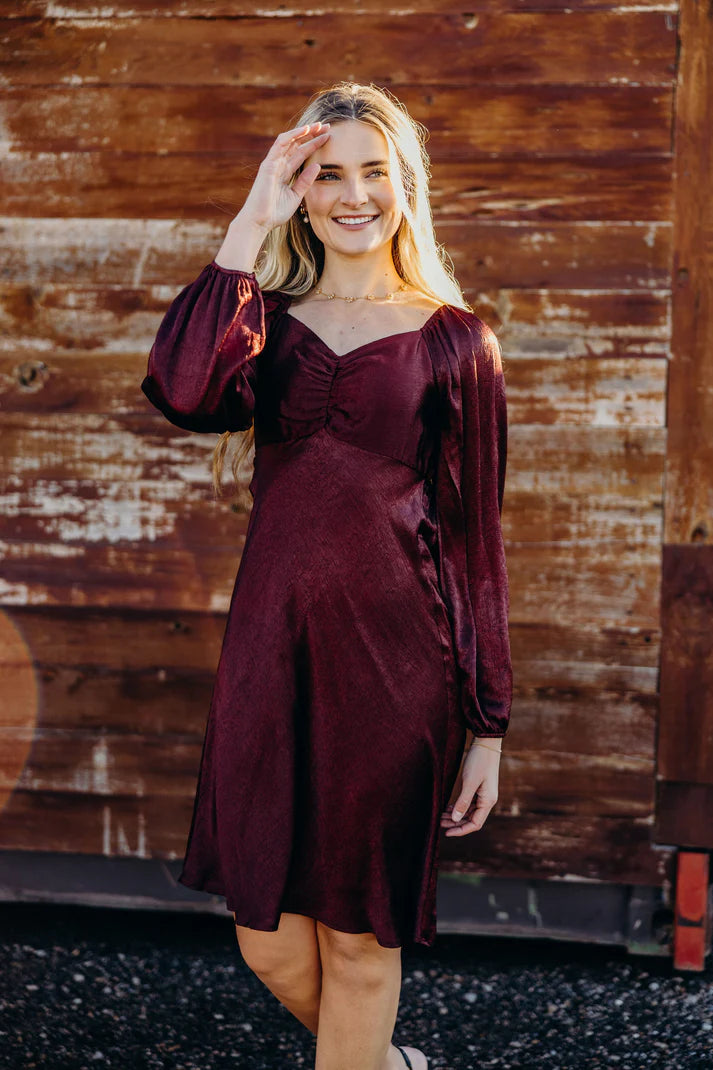 The Nellie Dress in Burgundy Boho unclassified dresses