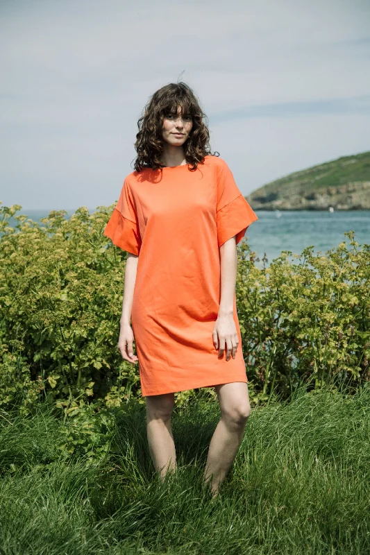 Toba Organic Cotton Dress - Coral Breathable unclassified dresses