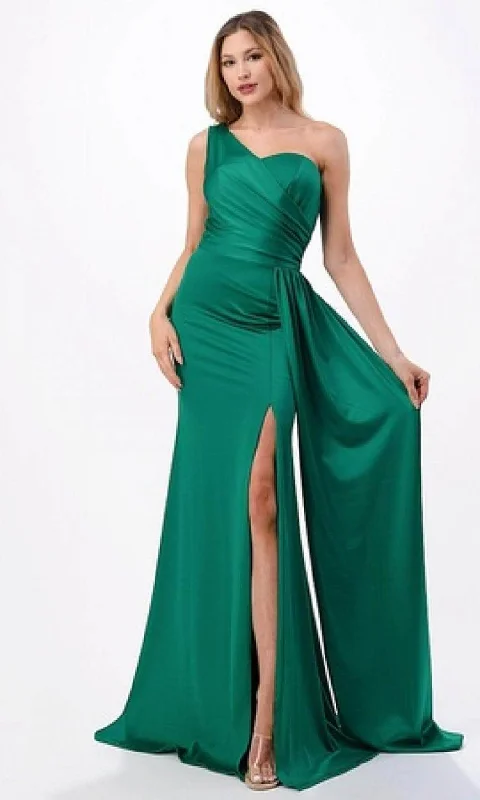 Trevi Collection D567 - One Shoulder Evening Gown Engagement unclassified dresses