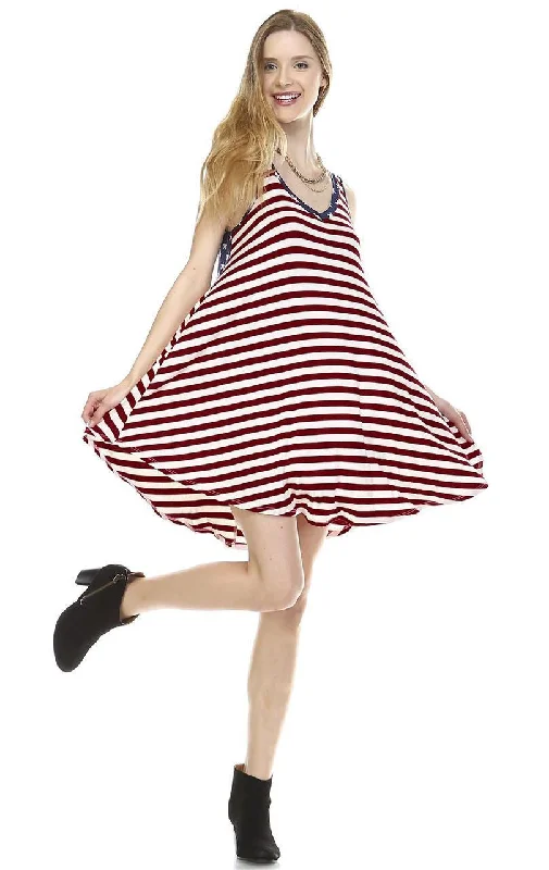 American Flag Dress Navy Star Collar V Wine White Stripes 1 Tulle unclassified dresses