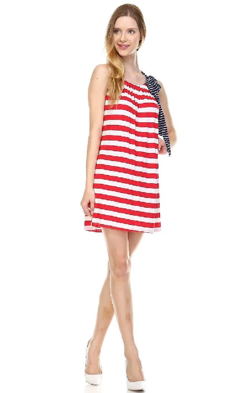 American Flag Dress Navy Striped Bow Red Stripes 1 Mesh unclassified dresses