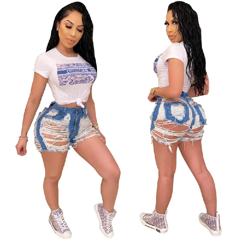 blue jeans shorts