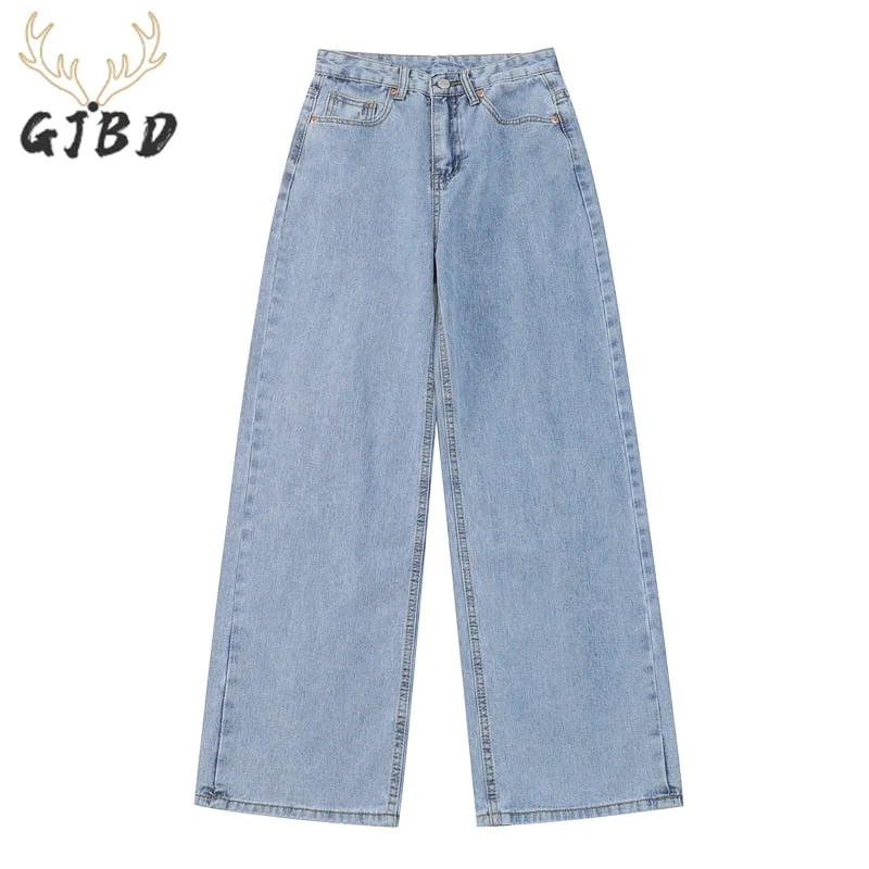 Women's Jeans 2022 Wide Leg Casual Streetwear Femme High Waist Trouser Vintage Baggy Jeans Straight Mom Denim Pants