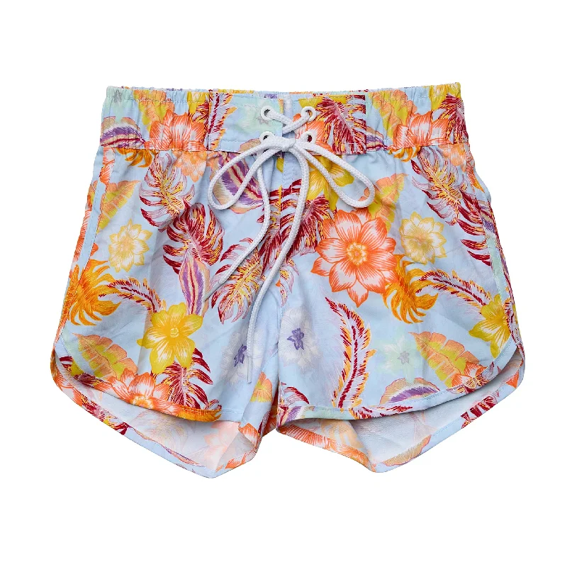 Boho Tropical Sustainable Board Shorts Colorful Mini Skirt