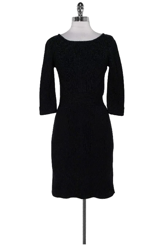 Rag & Bone - Black Knit Sweater Dress Sz 4 Comfy Sweater Dress