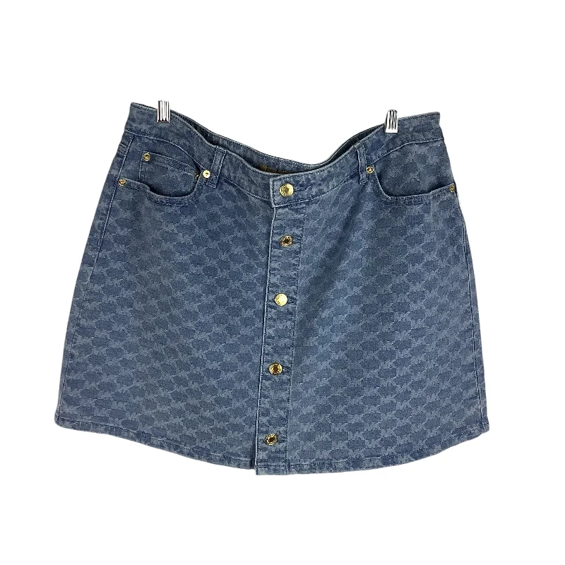 Skirt Designer By Michael Kors In Blue Denim, Size: 16 Cute Denim Skirt