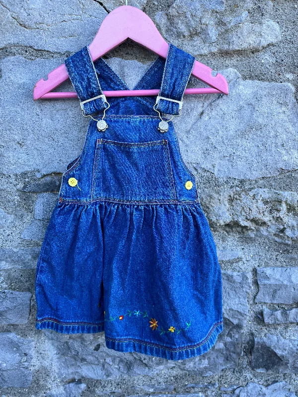 90s denim pinafore  12-18m (80-86cm) Skater Denim Skirt