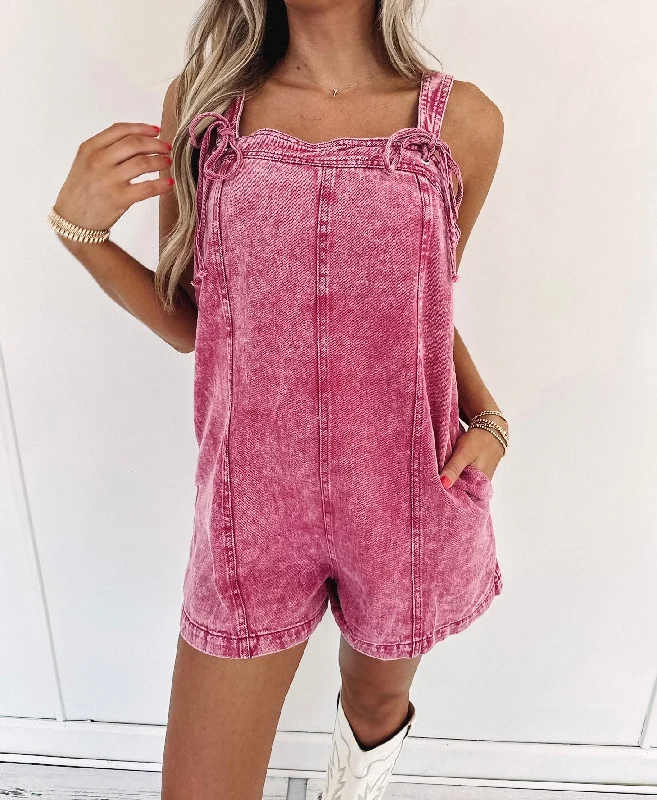 Cora Denim Romper Casual Denim Skirt