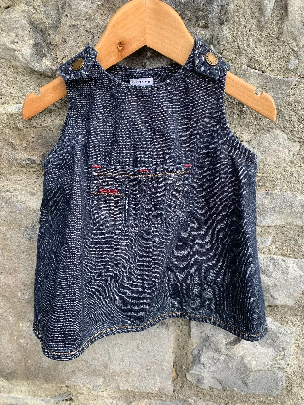 Denim tunic   2-4m (62cm) Casual Button Denim