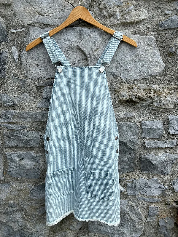 Stripy denim pinafore  12-13y (152-158cm) Casual High-waisted Denim