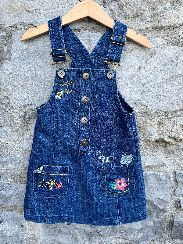 Denim pinafore  12-18m (80-86cm) Fashionable Denim Skirt