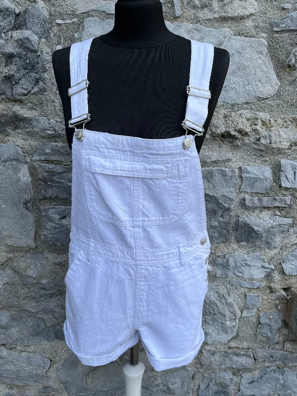 White denim dungarees uk 6-8 Black Denim Skirt