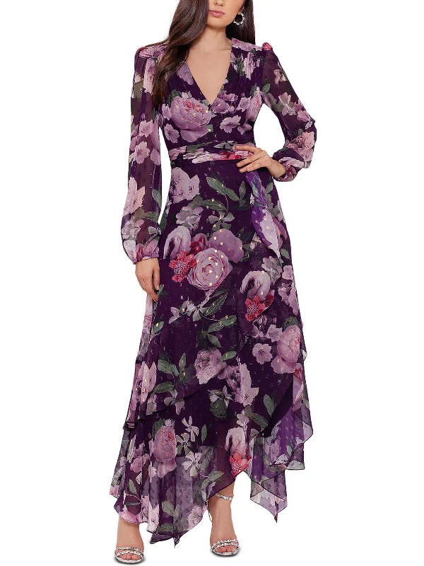 Womens Chiffon Floral Maxi Dress Cozy Maxi Skirt