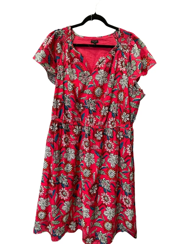 Dress Casual Midi By Talbots In Floral Print, Size: 2x Polka Dot Midi