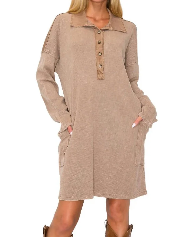 Everyday Essential Shirt Dress In Mocha Shirt Dress Outfit