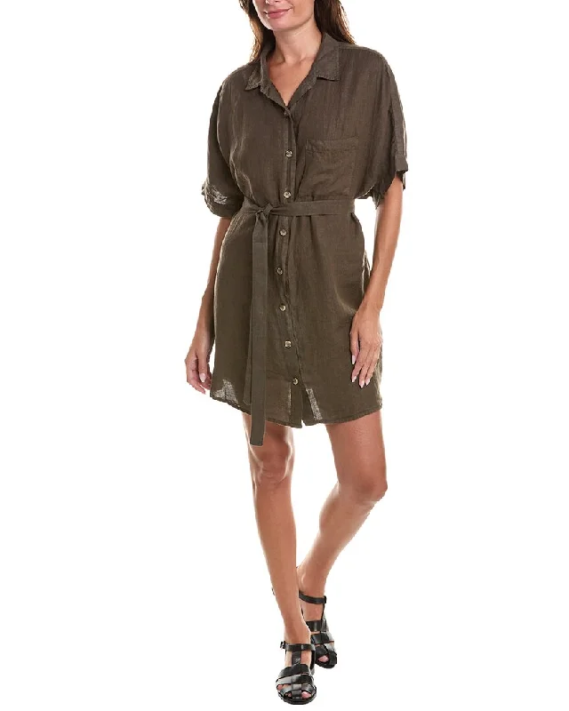 Velvet by Graham & Spencer Stevie Linen Shirtdress Light Shirt Dress