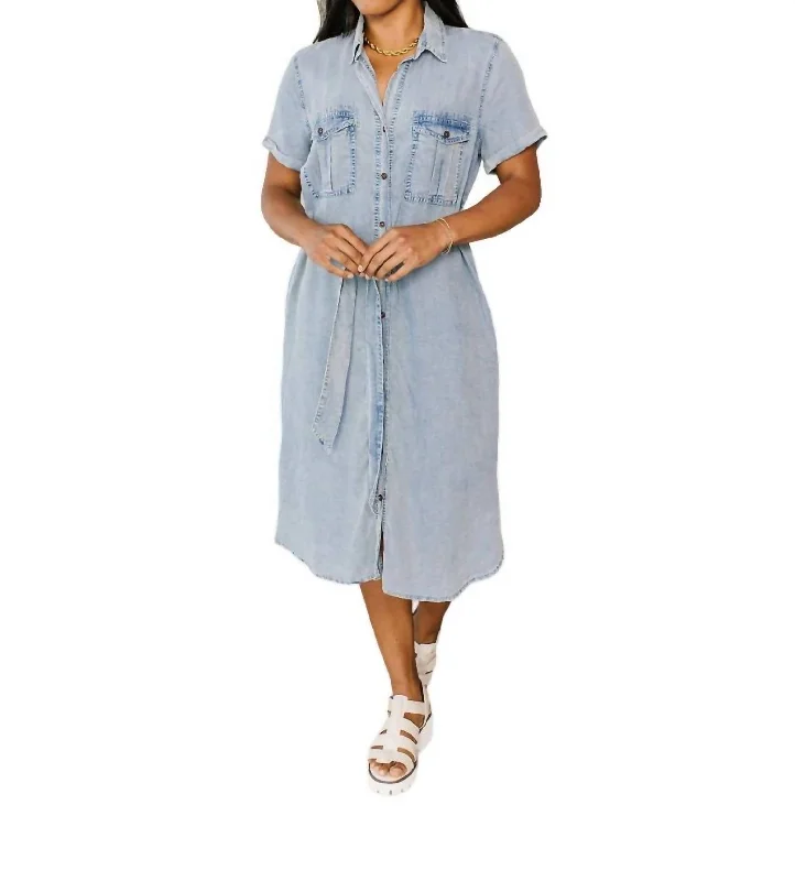 Wait For It Denim Shirtdress In Chambray Summer Shirt Dress